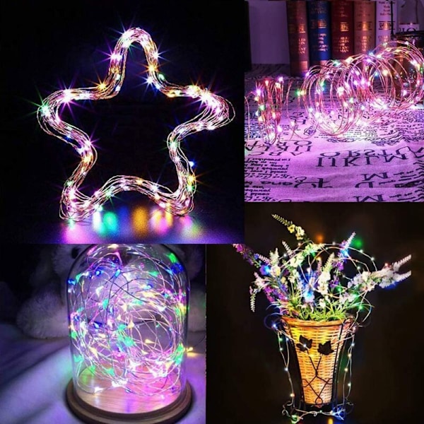Solcellsdrivna utomhus-fairylights, 12M 100 LED Solcellsdrivna Fairylights, 8 lägen Vattentät Koppartrådsdekoration Ljusgirlang för Trädgård, Bröllop, Fest, Patio