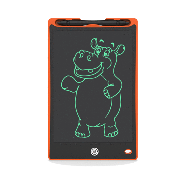 Barns digitala skissblock LCD-skärm, 8,8-tums surfplatta + penna orange color