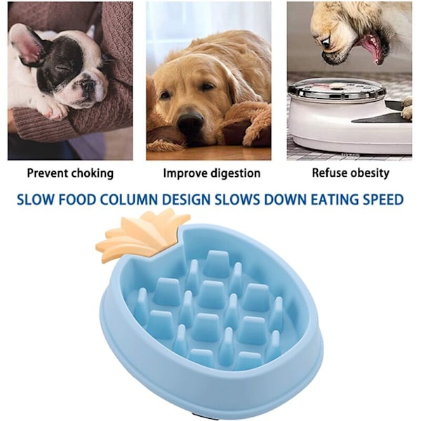 Langsom Foderhundebolle Anti-Gulping Sund Spisning Stop Bloating Interaktiv Sjov Alternativ Anti-Skrid Hund Langsom Foder Pet Skål D