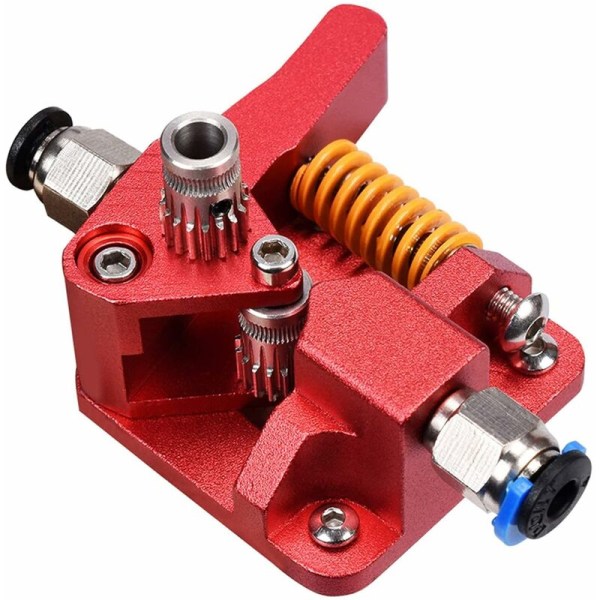 Aluminium Dubbelväxlad MK8 Extruder för CR10S PRO RepRap RepRap 1.75mm 3D Dubbelremskive Extruderdelar