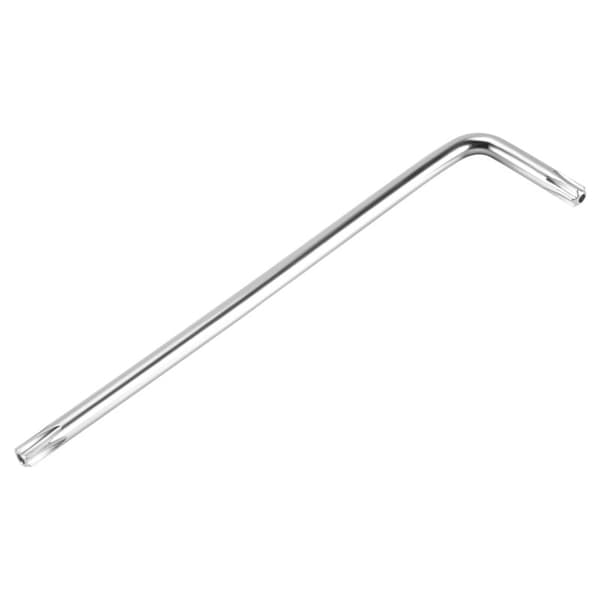 Lång arm manipulationssäker Torx stjärnnyckel, silver, T25 100mm