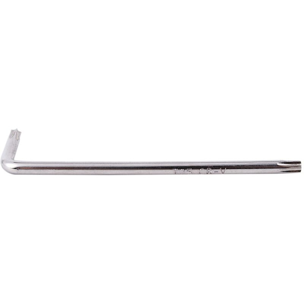 Pitkä käsi vääntökestävä Torx-tähtiavain, hopea, T25 100mm