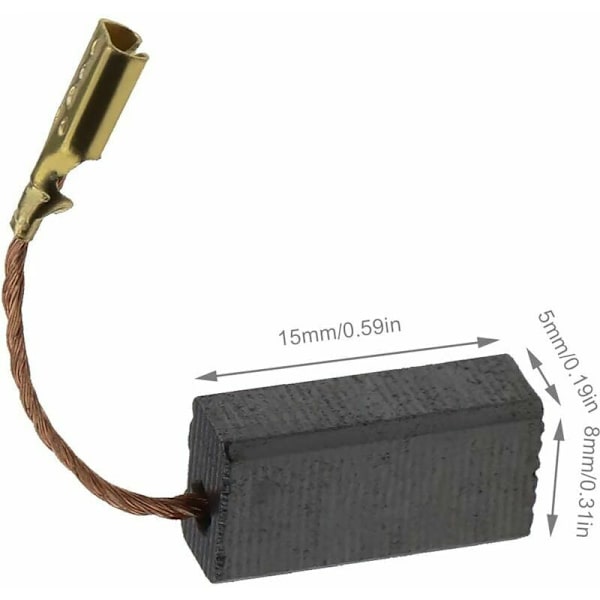 20 stk karbonbørster for vinkelsliper, kompatibel med Bosch Power Tool, reservedeler for reparasjon, 15x8x5mm