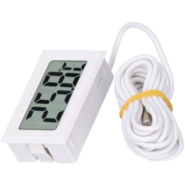 Digital Termometer Mini LCD Trådbunden Elektronisk Temperaturmätare FY13001Vit