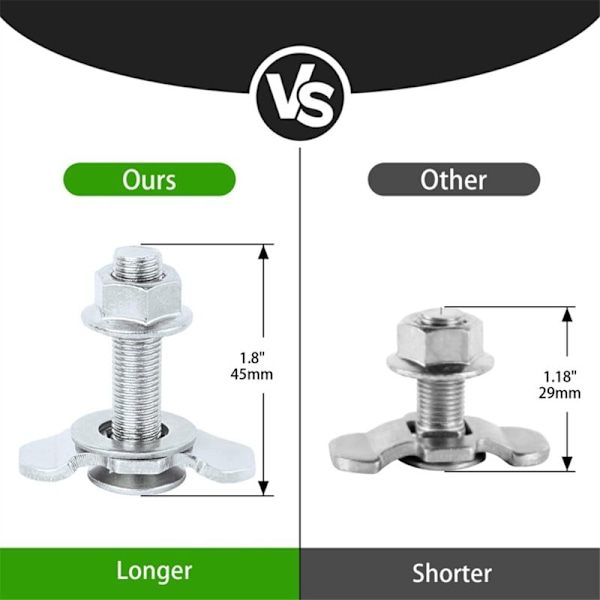 L-spor Threaded Stud Connectors, Dobbelt Threaded Stud Fastener for L-spor, Brukes med L-spor Skinner, Sølv