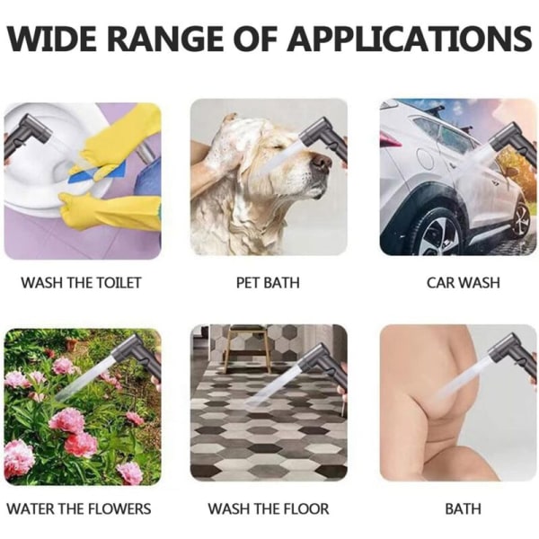 1-i-2-ut dobbel kontrollventil mini multifunksjonskran mini dusjtrykk baderomsett for bidet og dusj-B