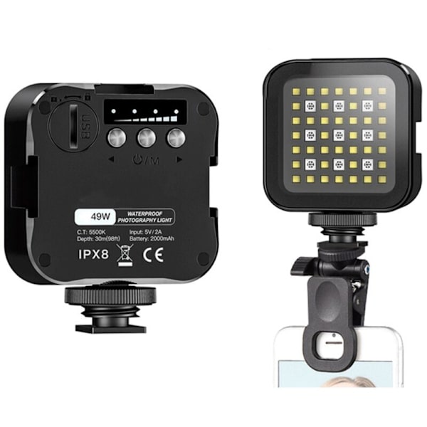 Mini RGB täyden väri täyttövalo Sukellus 30M LED Kauneus Kannettava Puhelin Live Broadcast Valo Valo Kamera Taskuvalo,A