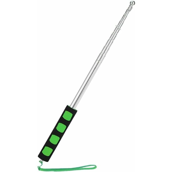 2 meter teleskopisk flagstang i rustfrit stål til lærer eller turguide flag, Anself Green-Fei Yu