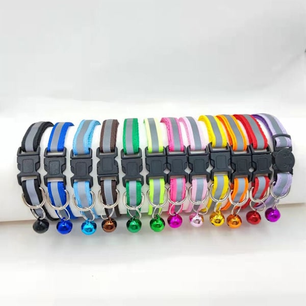 12 kpl Pentukollarit, Pentujen ID-kaulukset, Pehmeä Nylon-kaulus, Jaettu Väri