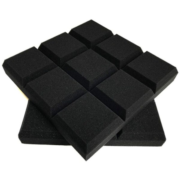 12-pack 30 x 5 cm Akustiska Skumpaneler, Fasade Klinker 9 Block, Akustisk Ljudisolering Kilformad Isolering