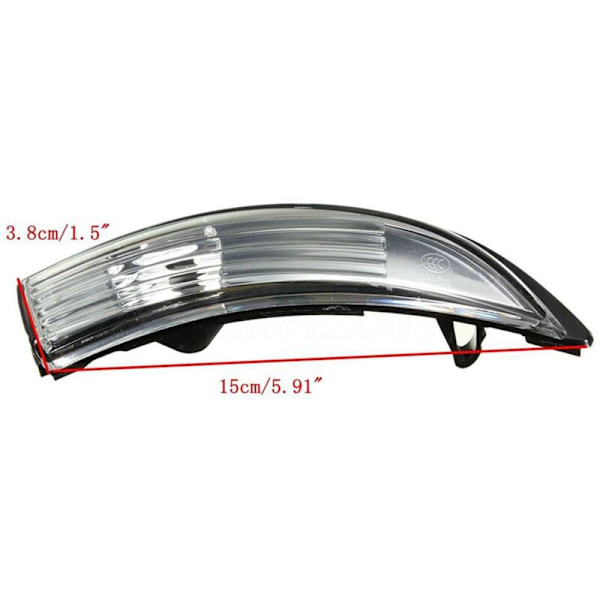 4X Höger Bilspegel Blinkers Dörr Spoiler Cover Repeater Ljus Hus för Fiesta Mk8 2008-2016 Utan Glödlampa