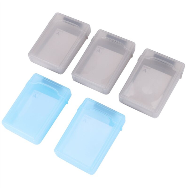 5 stk 3,5\" bærbar IDE Sata HDD-kabinett Ekstern stasjon Harddiskbeskyttelse Plast Tilfeldige farger