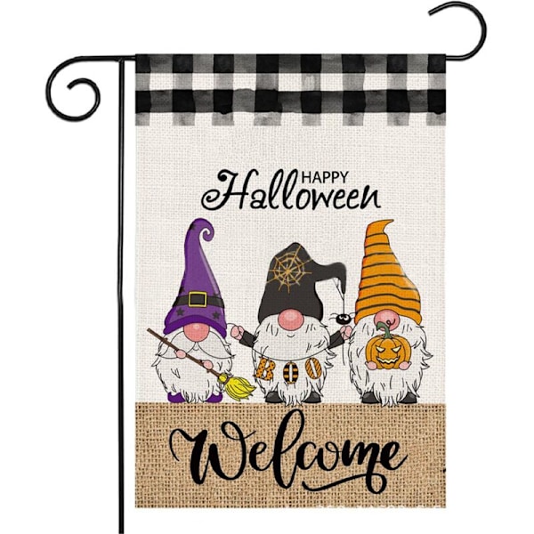 Halloween Dubbelsidig Vertikal Trädgårdsflagga Utomhusgård Dekoration