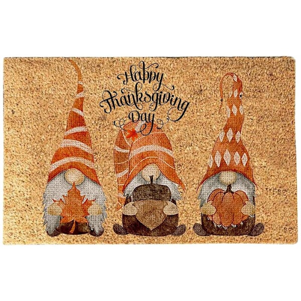Thanksgiving Dørmåtte Efterår Dørmåtte Græskar Gulvmåtte Indgangsdørmåtte Dekoration 40X60Cm D