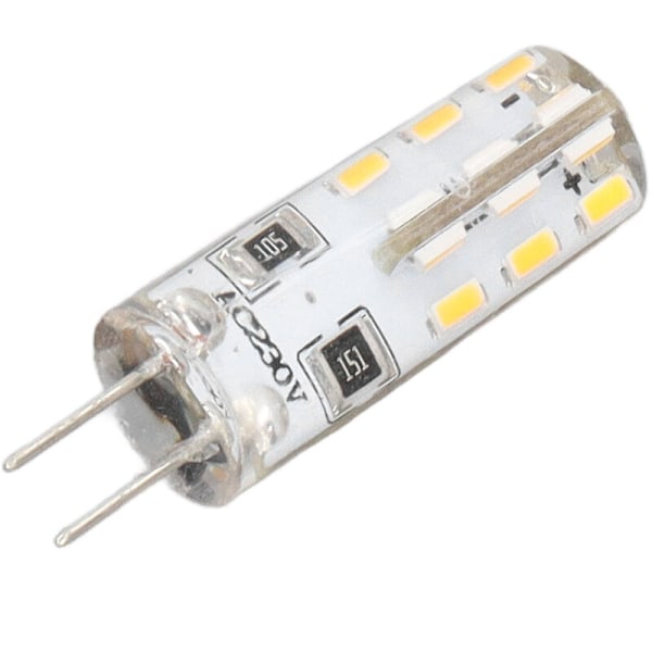 10 st G4 LED-lampor Bi-pin-sockel Silikon Varmvit 3000K 1,5W AC220V 110LM Landskapsbelysning Ersättningslampor