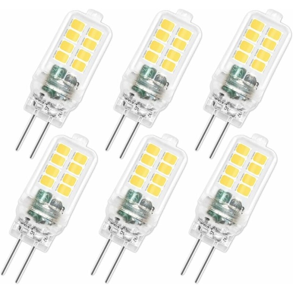 G4 LED-lamppu 12V 3W, himmennettävä, 16SMD 300LM viileä valkoinen 6000K, 25W G4 halogeenilamppu vastaava, G4 LED-lamppu kattokruunuun, maisemavalaistukseen, Cabi
