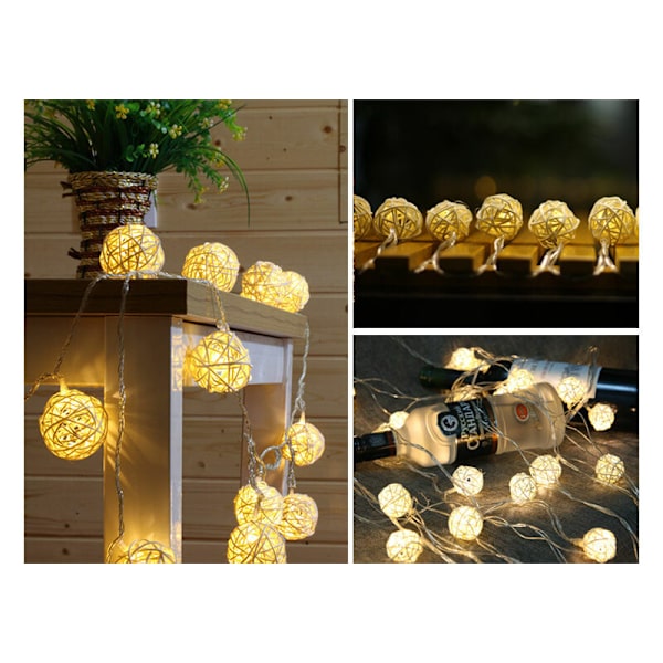 LED-Ljusslingor, Varmvit 40LEDs Lyktor Form Lamp Serie 5M Lång Vacker Inredningsbelysning Batteridriven Lämplig för Bröllop, Fest