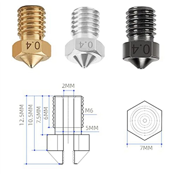 15-dels Munstyckesats för Koba, 5 st Härdat Stål + Rostfritt Stål Mässing 0,4 mm