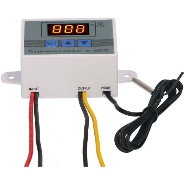 Termostat og temperaturprogrammering Lille digital termostat, intelligent temperaturkontrolkontakt, forsinket start, omvendt forbindelsesbeskyttelse T