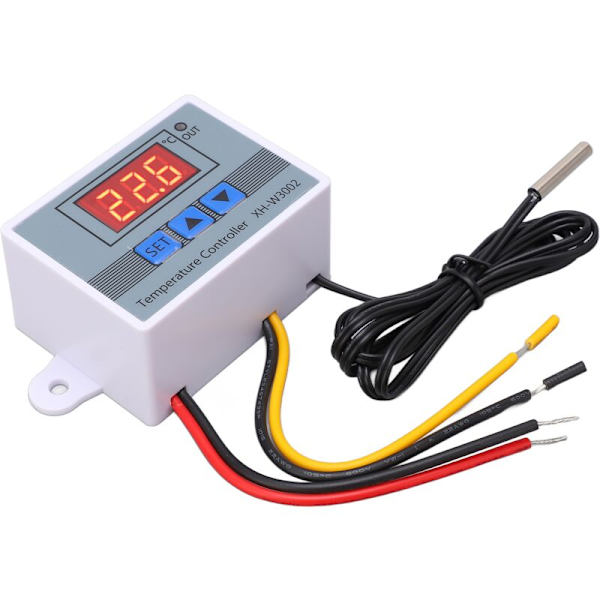 Digital Temperaturregulator Termostat Kjøling Oppvarming Bryter med Vanntett Sonde 10A 110-220V 1500W