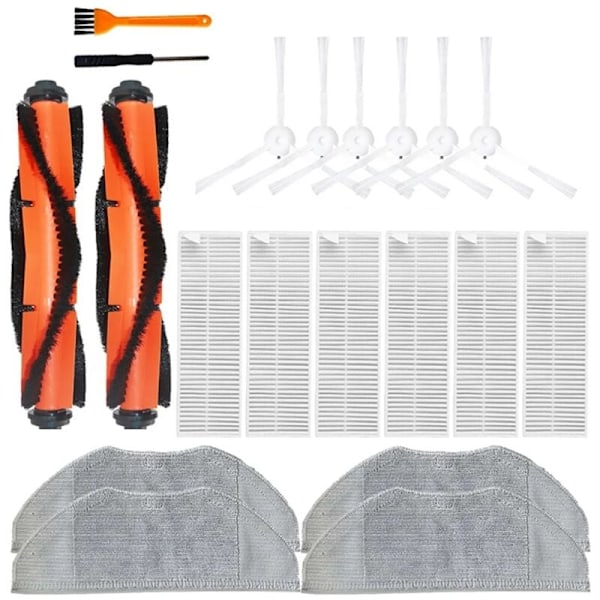Sidoborste Moppfilter Kit för G1 Dammsugare Tillbehör Mopp Ersättningsdelar Hepa Filter Rullduk