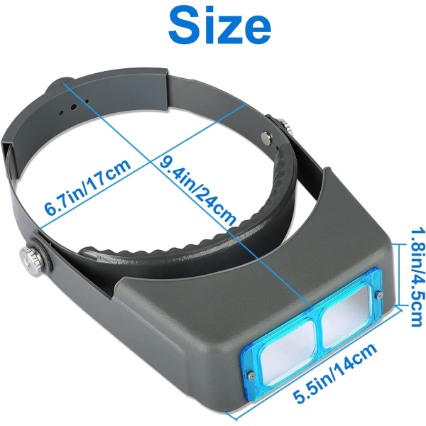 Professionell smyckesförstoring med dubbla linser, läsglasögon Optisk glaskikarförstoring med linsförstoring - 1,5X 2X 2,5X 3,5X