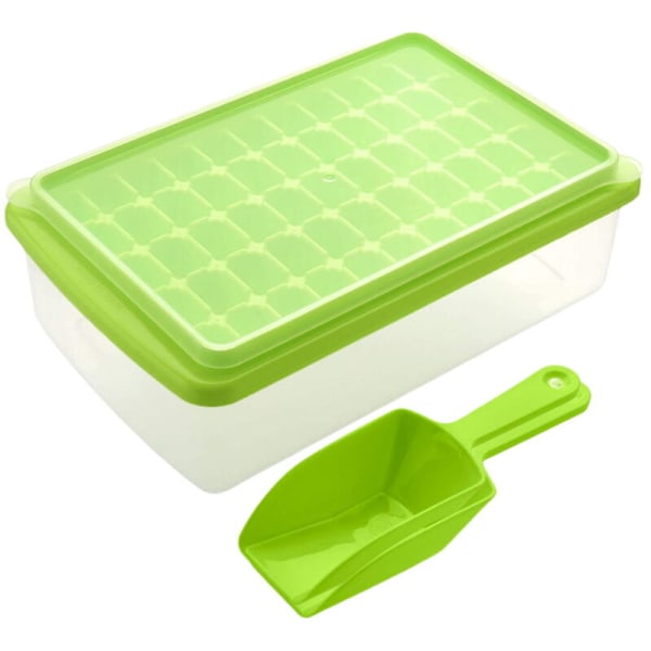 Ice Cube Tray with Lid and Tray, 55 Freezer Nuggets, Comes with Ice Cubes, Shovel