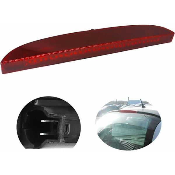 Tredje bremselys for Clio 2, Topp 3. bremselys bak Rena-ult Clio II 1998-2006 7700410753 (Rød),