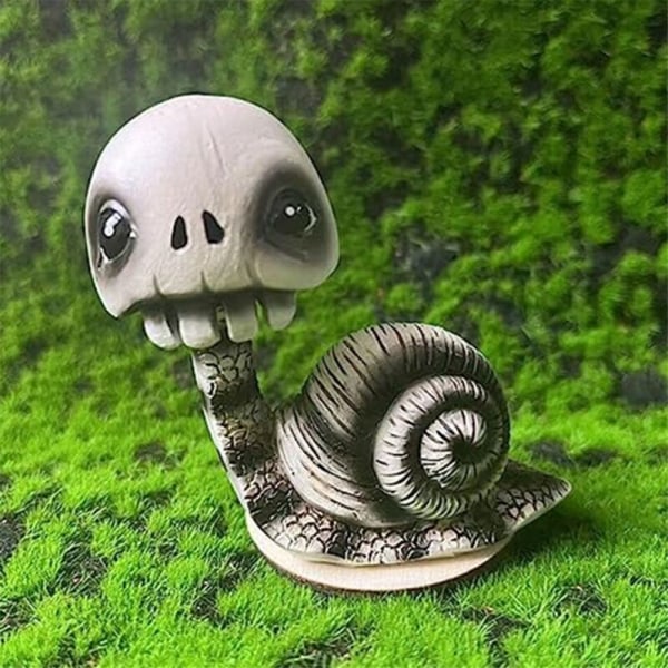Negleformet kraniefigur, rystende sneglehoved, skeletdukke til Halloween-fest, bilinstrumentbræt, skrivebordsdekoration