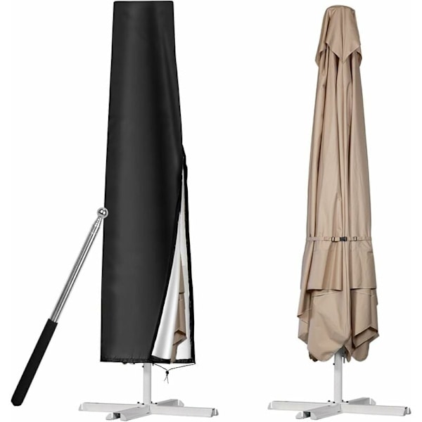 Parasolbetræk til parasol, 210D Oxford stof udendørs beskyttende presenning, vandtæt anti-UV betræk (1905030cm)