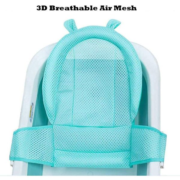 Baby badeindsats sæde, nyfødt brusebad mesh nyfødt brusebad mesh til baby 0-3 år (Pink)