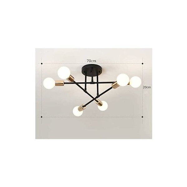 intage Kattovalaisin E27 LED Kattovalaisin Moderni Kattovalaisin 6 Valoa Teollinen Olohuoneen Makuuhuoneen Keittiön