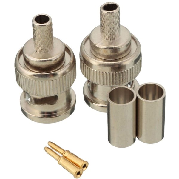 10 set 3 st BNC hane kontakt RG58 crimp kontakter