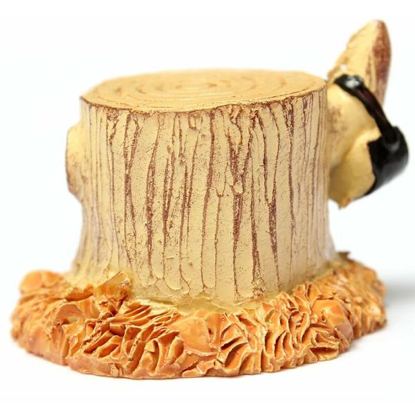 Miniatyrdocka stubbe trädgård älva prydnad krukväxt hantverk dekoration gul