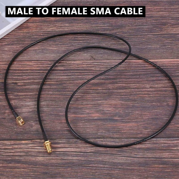 SMA Hanadapter till Pigtail Koaxial Jumper Förlängningskabel 3.3Ft Lång