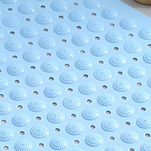 Brusebade måtte til badekar skridsikker sugekop bademåtte PVC bademåtte til hjem himmelblå 35 X 70cm/13.8 X 27.6inch