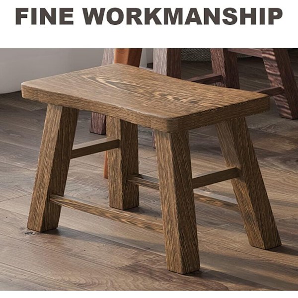Liten rustikk trekrakk for fiske og stue 27 x 13 x 21 cm (tre)