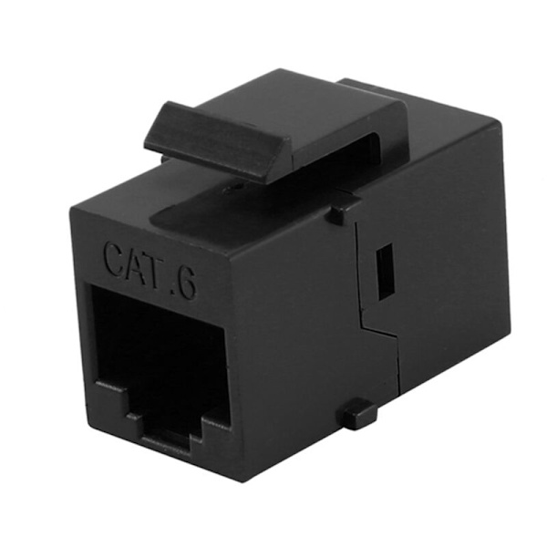 100 kpl sarjan RJ45 Keystone-liitin Cat6-jatkoliitinverkko Ethernet LAN Cat 6 -liitinliittimet Jatkopala, musta