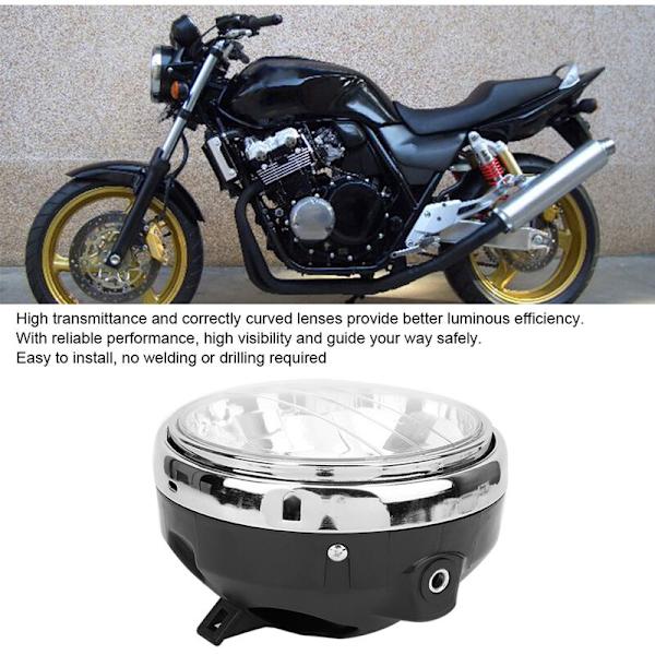 Motorsykkel Frontlykt, Retro Motorsykkel Frontlykt Lykt Passer til CB400/Hornet 250/VTEC (Klar Linse)