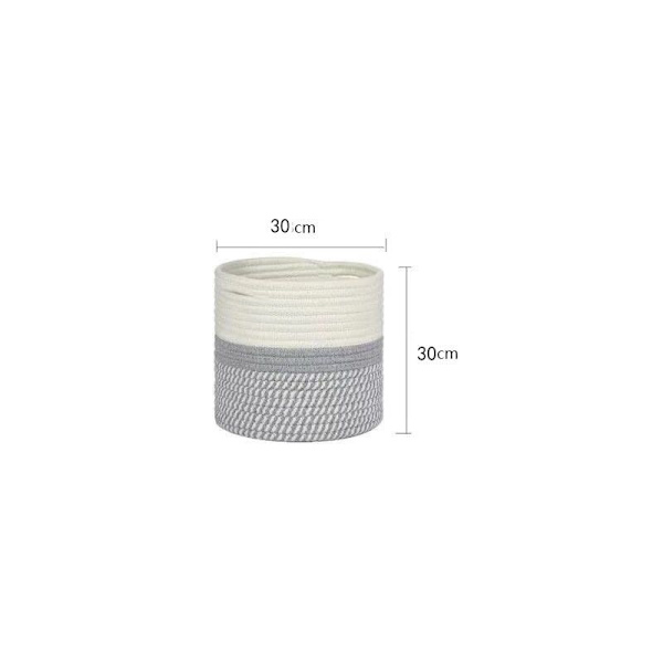 30cm bomuldsreb plante kurv, til 15cm - 28cm potte, forstærket bomuldsreb, multifunktionel kurv, ideelt valg til hjemmedekorering og opbevaring