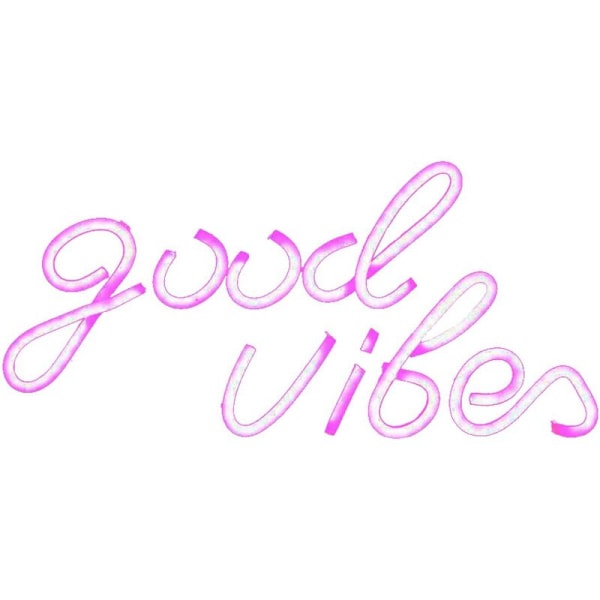 Good Vibes Neon-skylt för bröllop, väggdekoration, USB-driven LED-neonljus, nattlampa för sovrum, inredning