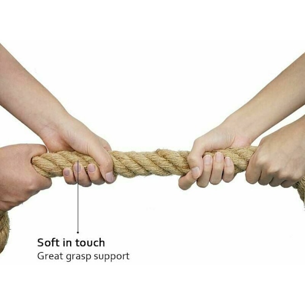 Klätterrep med karbinhake, Power Training Battle Rope - Rep för muskelträning, styrketräning-30mm3m-