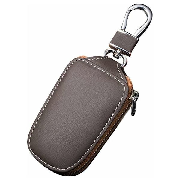 PU Läder Bilnyckel Fodral (Brun)-