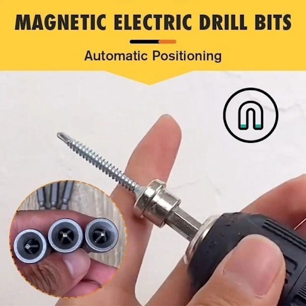 5 magnetiske positioneringsskruetrækkerbits 6,35 mm skridsikker magnetisk ring skruetrækker magnetisk ring positionering (50 mm)