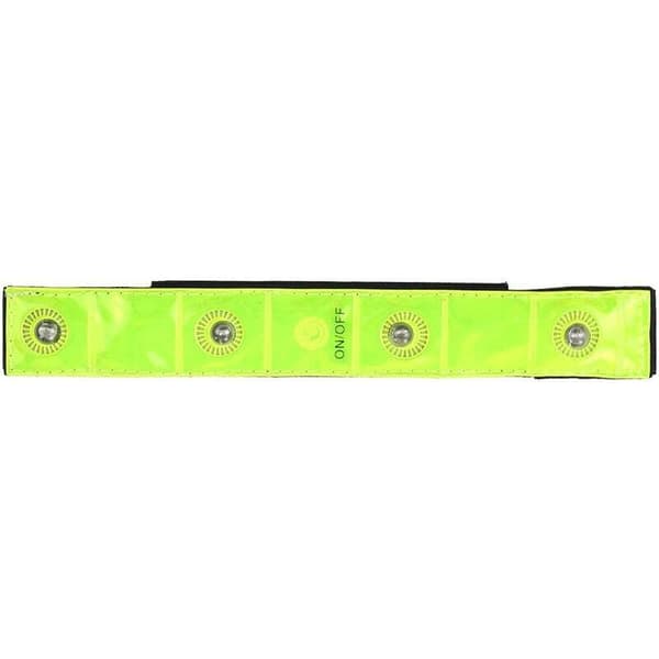 Led utomhus sport säkerhet reflekterande handledsband, gul, 2 st