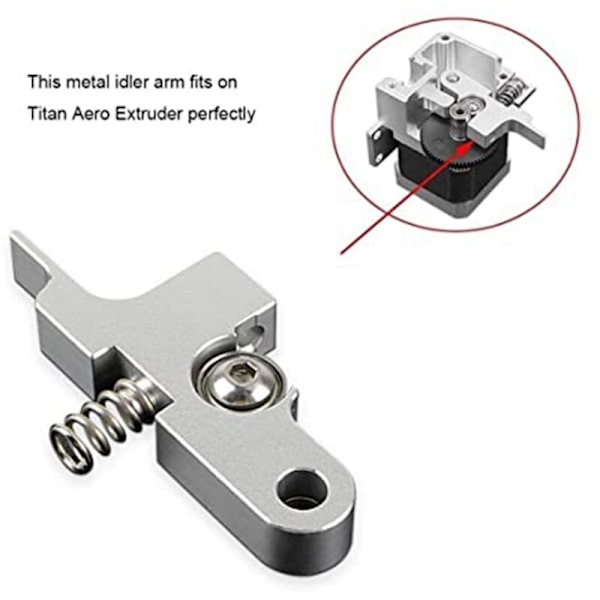 Metallisk Aerodynamisk Extruder Extrusionspressarm för Prusa I3 MK2 Ultimate X1 3D-skrivare 1.75mm Svart