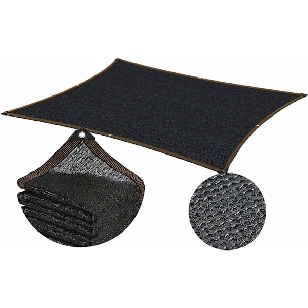 Skygge Net med Øjer - 90% - Blokerer Effektivt Solskin og UV-Stråler til Pergola, Have, Drivhus, Kyllingehus, Udendørs (2x3m)