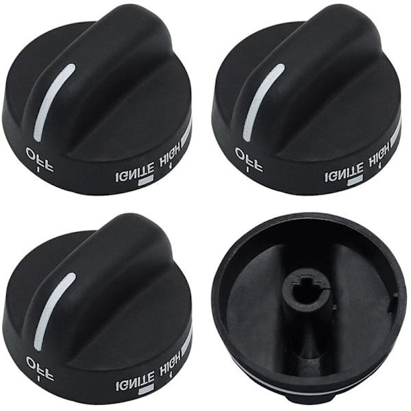 4X WP8273103 Spisreglageknapp Ersätter WP8273103 AP6012363 Svart