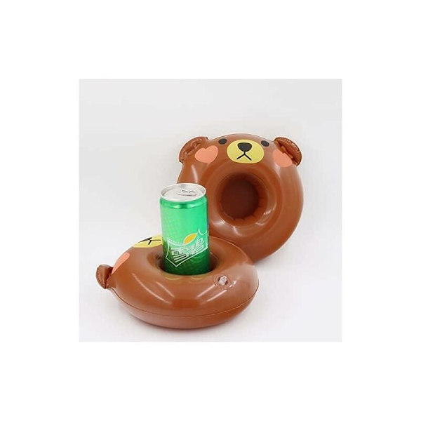 Pool Float Bar, oppustelig poolmadras, sød bjørn oppustelig pool kopholder flyde drikkeholder båd ølholder svømmering bar bakke badelegetøj