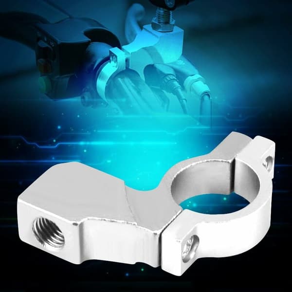 Bracketfäste, Spegelbasadapter Universal Bakspiegelfäste för 7/8 \"Motorcykel Bakspiegel Aluminiumlegering (Silver)